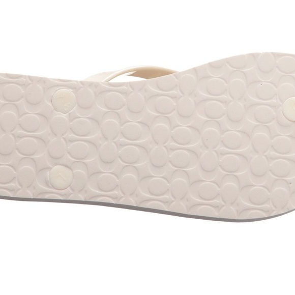 COACH SANDALS FLIP-FLOPS  WHITE - Picture 3 of 8